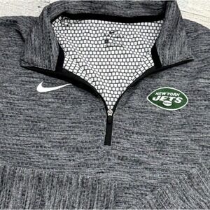 Embroidered New York Jets Nike Dri Fit Stay Warm Womens Gray 1/4 Zip Pullover XL